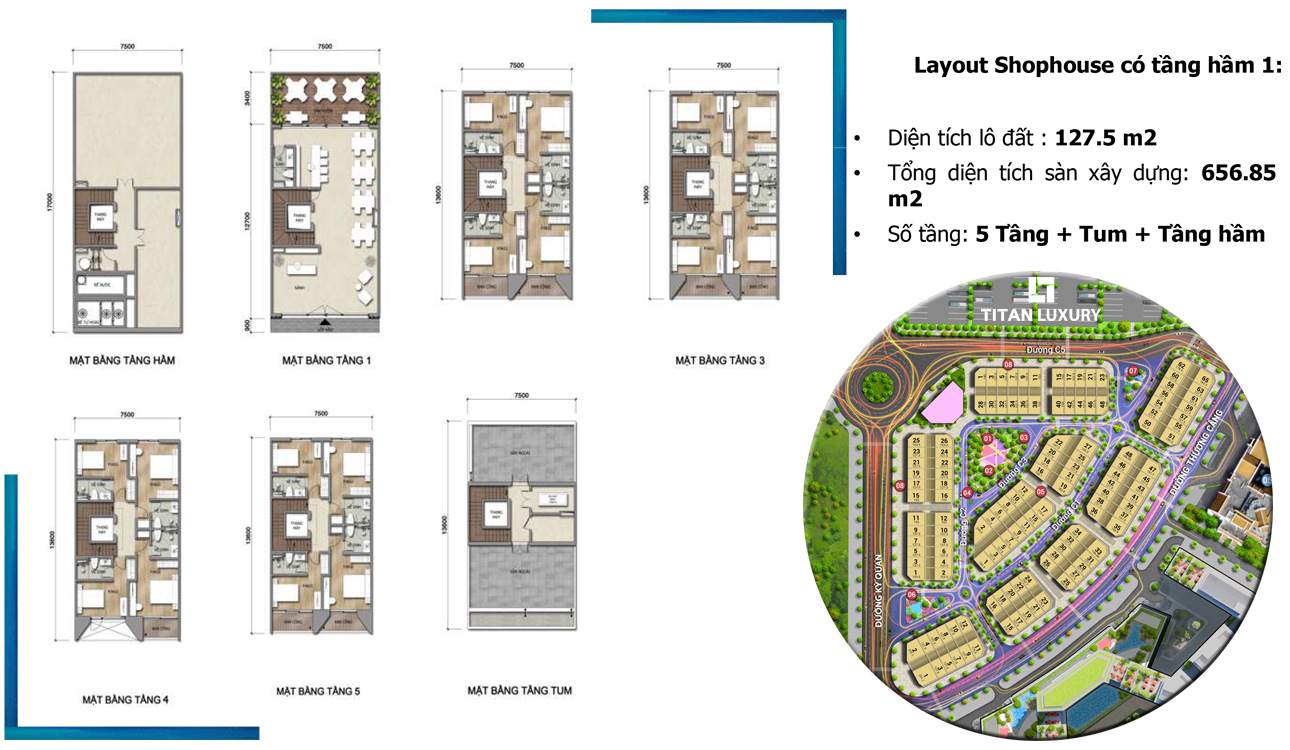 layout căn shophouse harbor central