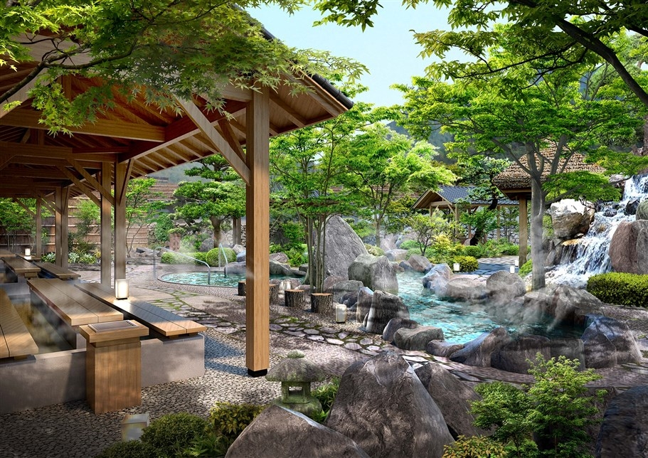 suối nước n&oacute;ng quang hanh