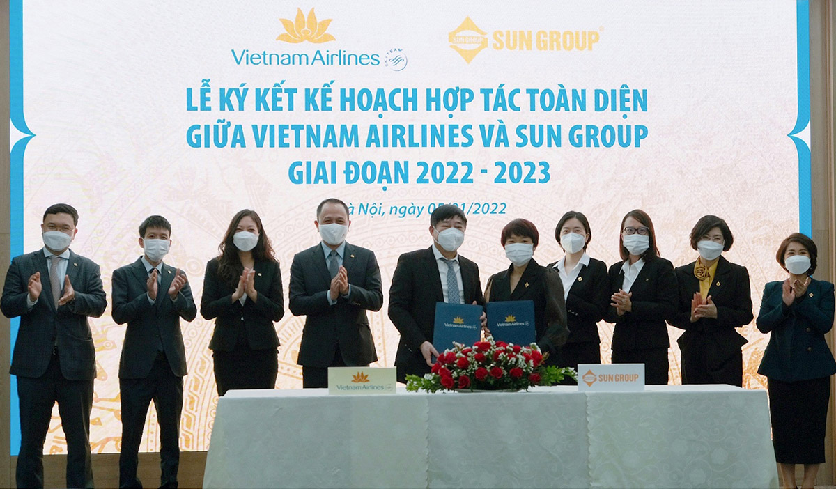 sun group hợp t&aacute;c vietnam airlines